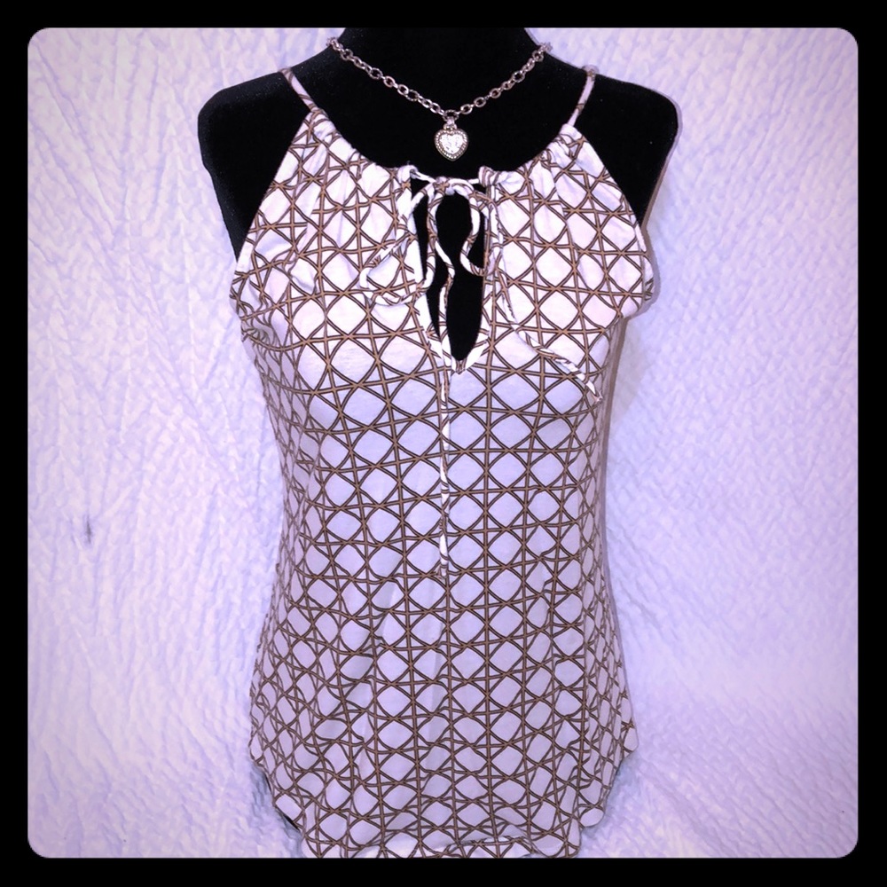 Small geometric print summer or spring tank top